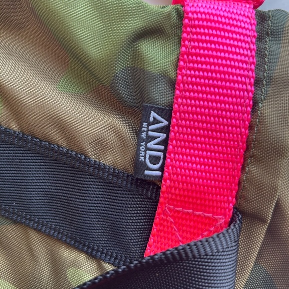 Andi Anthropologie Camouflage and Pink Bag - Picture 7 of 9